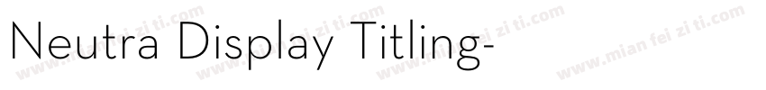 Neutra Display Titling字体转换